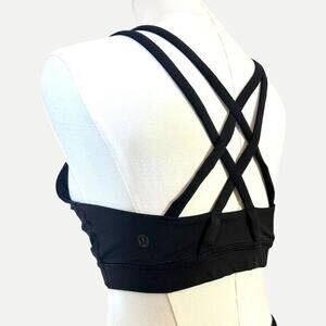 Lululemon Crisscross Back Sports Bra - Size 8 - Black